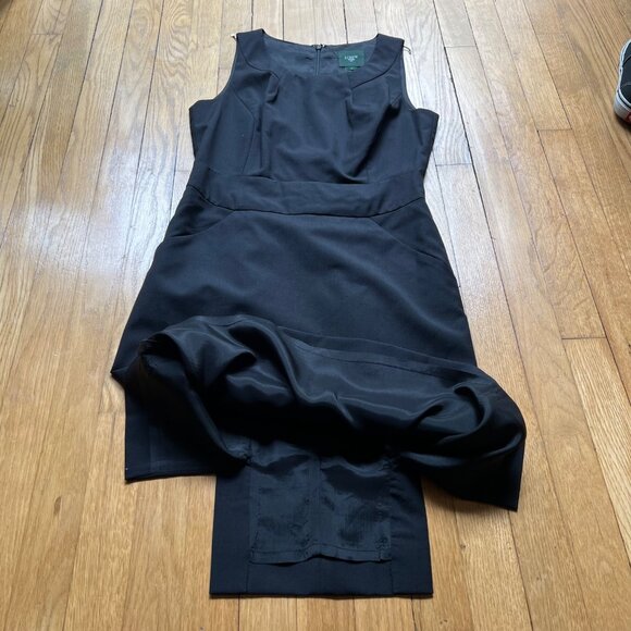 J.Crew Size 4 Black Suiting Lightweight Wool Tailored Sleeveless Sheath Career - Picture 14 of 16